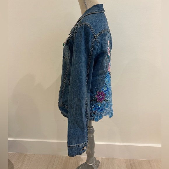 Vintage denim embroidered jacket - Picture 2 of 3